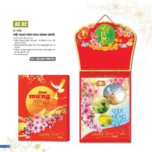 Lịch 52 Tuần 2027 AC Mẫu AC02 - Việt Nam Tinh Hoa Sáng Ngời (11  x  12 cm) Quà Tặng Khuyến Mại Kích Cầu Cuối Năm in logo doanh nghiệp quà tặng Tết tại Quà Tặng Khuyến Mại KM