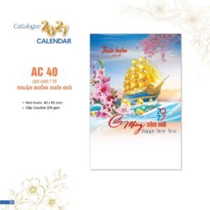 Lịch Bloc 2027 AC Mẫu AC40 - Thuận Buồm Xuôi Gió (40 x 60 cm) Quà Tặng Khuyến Mại Kích Cầu Cuối Năm in logo doanh nghiệp quà tặng Tết tại Quà Tặng Khuyến Mại KM