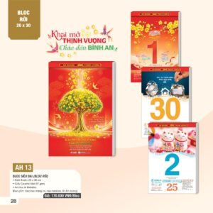 Lịch Bloc Siêu Đại 2027 AH Mẫu AH1314 (20 x 30cm) Quà Tặng Khuyến Mại Kích Cầu Cuối Năm in logo doanh nghiệp quà tặng Tết tại Quà Tặng Khuyến Mại KM