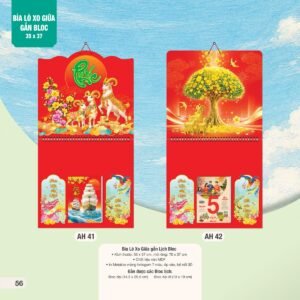 Lịch Treo Tường Lò Xo 2027 AH Mẫu AH41 (35 x 37 cm) Quà Tặng Khuyến Mại Kích Cầu Cuối Năm in logo doanh nghiệp quà tặng Tết tại Quà Tặng Khuyến Mại KM
