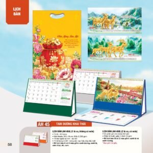 Lịch Bàn Chữ M (Có Note 52 Tuần) 2027 AH Mẫu AH45 (24 x 16cm) Quà Tặng Khuyến Mại Kích Cầu Cuối Năm in logo doanh nghiệp quà tặng Tết tại Quà Tặng Khuyến Mại KM