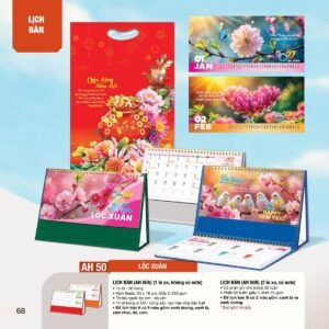 Lịch Bàn Chữ M (Có Note 52 Tuần) 2027 AH Mẫu AH50 - Lộc Xuân (24 x 16cm) Quà Tặng Khuyến Mại Kích Cầu Cuối Năm in logo doanh nghiệp quà tặng Tết tại Quà Tặng Khuyến Mại KM