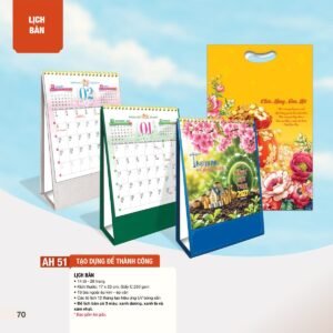 Lịch Để Bàn 2027 AH Mẫu AH51 (12  x  18 cm) Quà Tặng Khuyến Mại Kích Cầu Cuối Năm in logo doanh nghiệp quà tặng Tết tại Quà Tặng Khuyến Mại KM