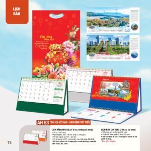 Lịch Bàn Chữ M (Có Note 52 Tuần) 2027 AH Mẫu AH53 - Tinh Hoa Việt Nam (24 x 16cm) Quà Tặng Khuyến Mại Kích Cầu Cuối Năm in logo doanh nghiệp quà tặng Tết tại Quà Tặng Khuyến Mại KM