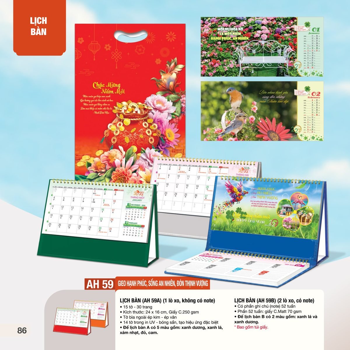 Lịch Bàn Chữ M (Có Note 52 Tuần) 2027 AH Mẫu AH59 (24 x 16cm) Quà Tặng Khuyến Mại Kích Cầu Cuối Năm Lịch Bàn Chữ M (Có Note 52 Tuần) 2027 AH Mẫu AH59 (24 x 16cm) Quà Tặng Khuyến Mại Kích Cầu Cuối Năm in logo doanh nghiệp quà tặng Tết tại Quà Tặng Khuyến Mại KM