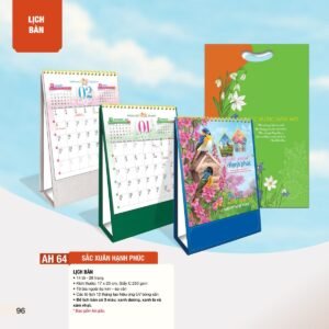 Lịch Để Bàn 2027 AH Mẫu AH64 (12  x  18 cm) Quà Tặng Khuyến Mại Kích Cầu Cuối Năm in logo doanh nghiệp quà tặng Tết tại Quà Tặng Khuyến Mại KM