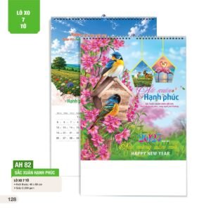 Lịch Treo Tường Lò Xo 7 Tờ 2027 AH Mẫu AH82 (40 x 60cm) Quà Tặng Khuyến Mại Kích Cầu Cuối Năm in logo doanh nghiệp quà tặng Tết tại Quà Tặng Khuyến Mại KM