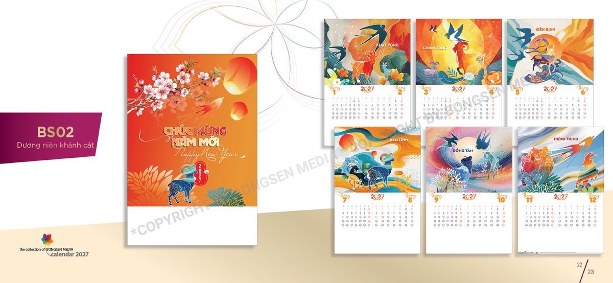 Lịch Bloc Siêu Cực Đại 2027 BS12 Quà Tặng Khuyến Mại Kích Cầu Cuối Năm