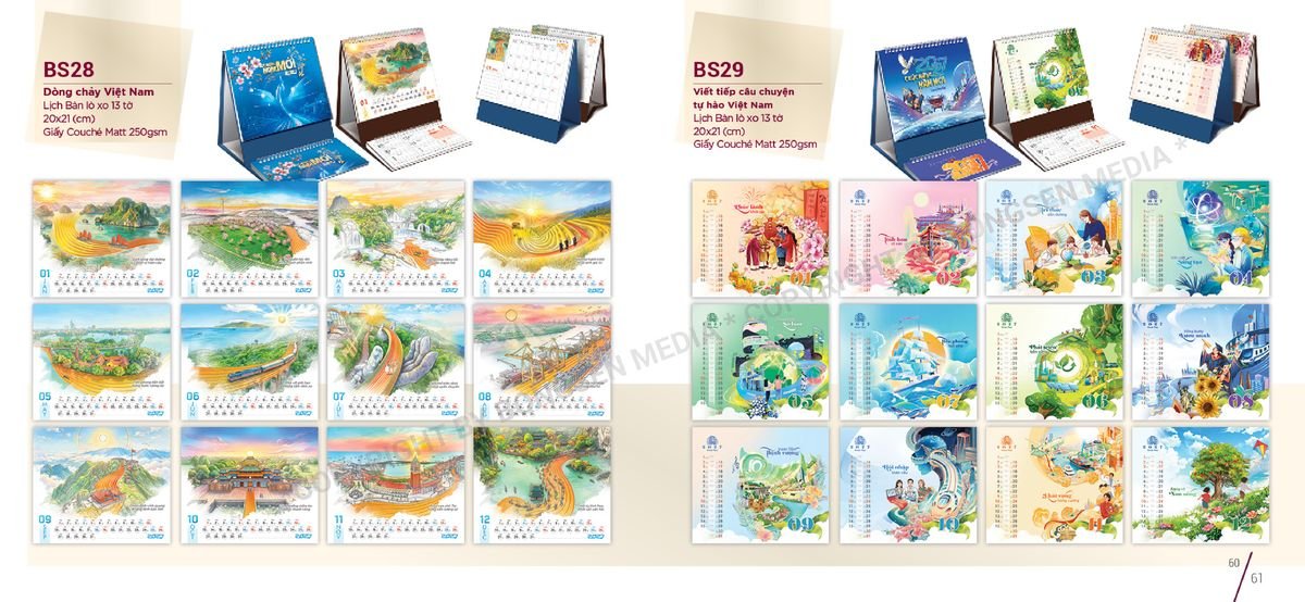 Lịch Để Bàn Nghệ Thuật 2027 BS31 Quà Tặng Khuyến Mại Kích Cầu Cuối Năm