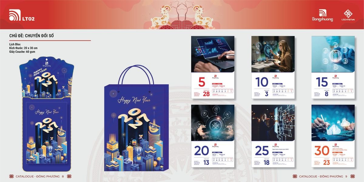 Lịch Bloc ĐP 2027 DP03 Quà Tặng Khuyến Mại Kích Cầu Cuối Năm