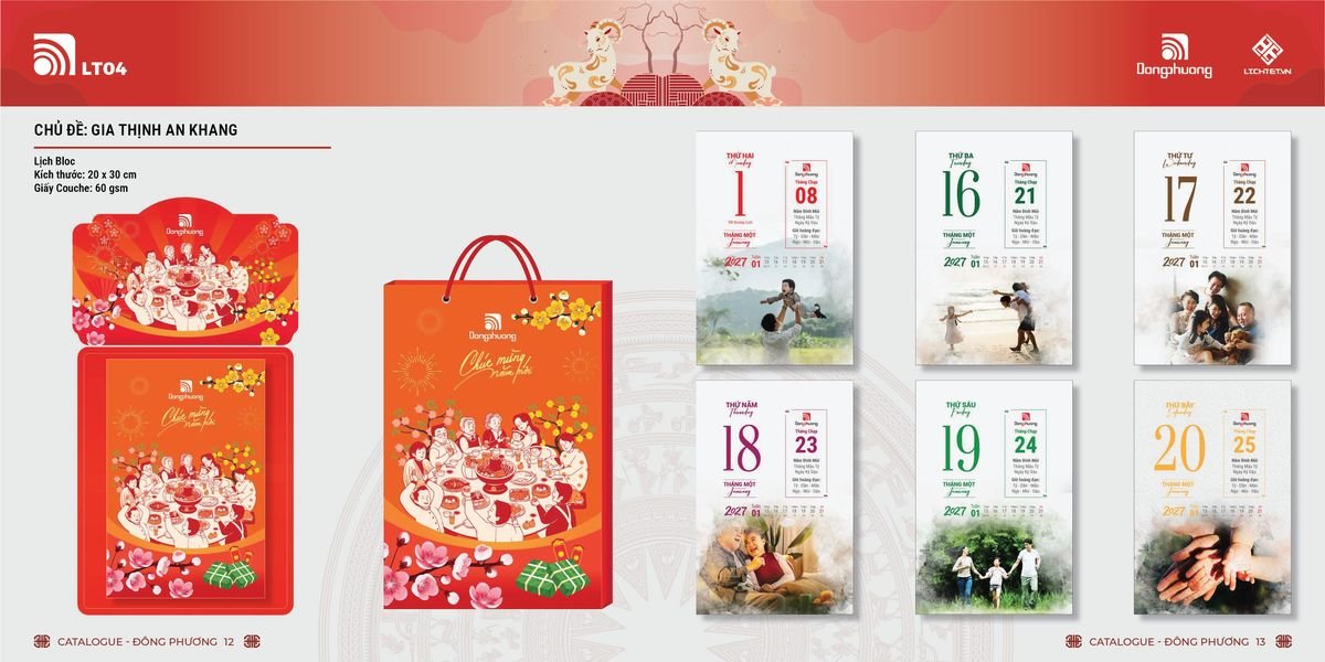 Lịch Bloc ĐP 2027 DP05 Quà Tặng Khuyến Mại Kích Cầu Cuối Năm