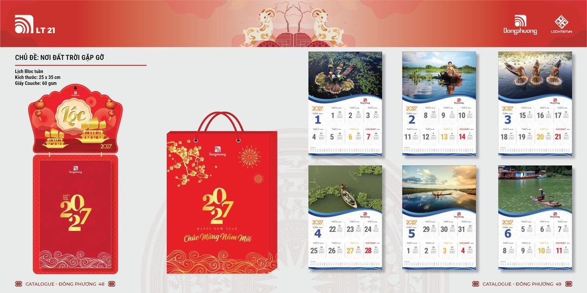 Lịch Bloc ĐP 2027 DP23 Quà Tặng Khuyến Mại Kích Cầu Cuối Năm
