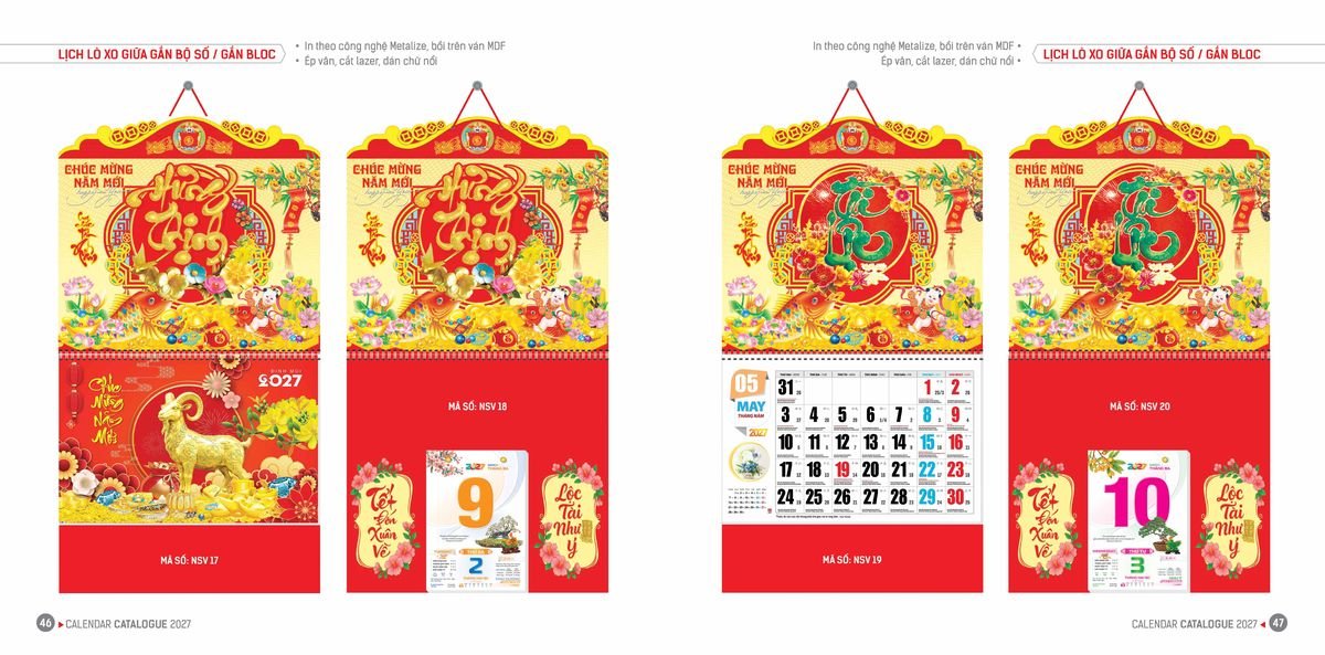 Lịch Bloc Hoa Niên 2027 ĐP DPHN22 Quà Tặng Khuyến Mại Kích Cầu Cuối Năm