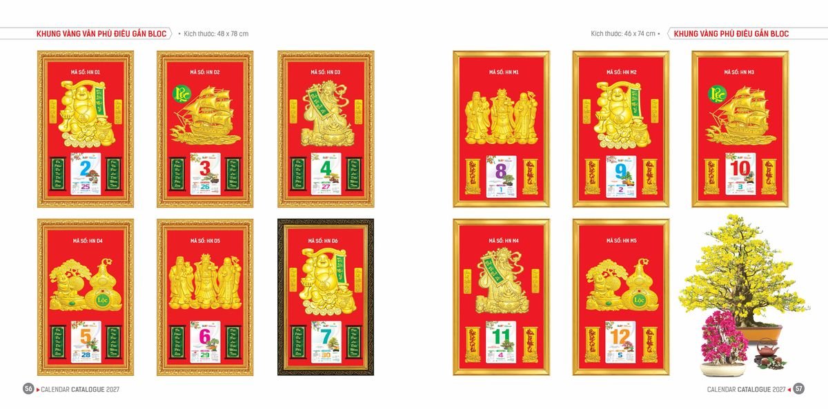 Lịch Bloc Hoa Niên 2027 ĐP DPHN27 Quà Tặng Khuyến Mại Kích Cầu Cuối Năm