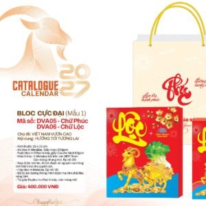 Lịch Bloc Cực Đại 2027 DVA Mẫu DVA05 (25 x 35cm) Quà Tặng Khuyến Mại Kích Cầu Cuối Năm in logo doanh nghiệp quà tặng Tết tại Quà Tặng Khuyến Mại KM