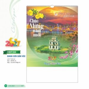 Lịch Treo Tường Lò Xo 2027 HBT Mẫu HBT04 (40 x 60cm) Quà Tặng Khuyến Mại Kích Cầu Cuối Năm in logo doanh nghiệp quà tặng Tết tại Quà Tặng Khuyến Mại KM