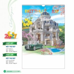 Lịch Treo Tường Lò Xo 2027 HBT Mẫu HBT07 (40 x 60cm) Quà Tặng Khuyến Mại Kích Cầu Cuối Năm in logo doanh nghiệp quà tặng Tết tại Quà Tặng Khuyến Mại KM