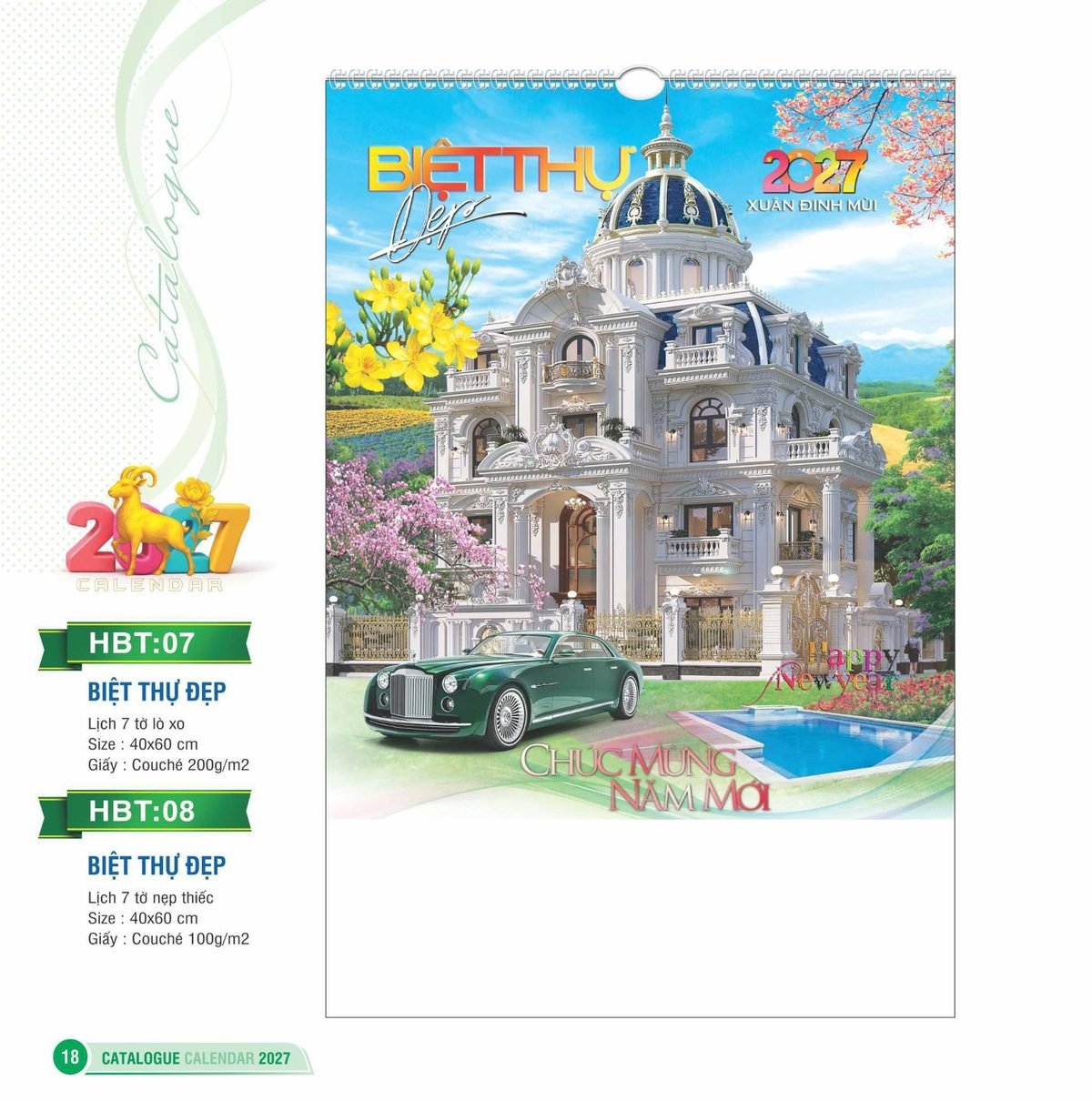 Lịch Treo Tường Lò Xo 2027 HBT Mẫu HBT08 (40 x 60cm) Quà Tặng Khuyến Mại Kích Cầu Cuối Năm Lịch Treo Tường Lò Xo 2027 HBT Mẫu HBT08 (40 x 60cm) Quà Tặng Khuyến Mại Kích Cầu Cuối Năm in logo doanh nghiệp quà tặng Tết tại Quà Tặng Khuyến Mại KM