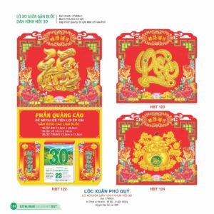 Lịch Treo Tường Lò Xo 2027 HBT Mẫu HBT127 (37 x 68cm) Quà Tặng Khuyến Mại Kích Cầu Cuối Năm in logo doanh nghiệp quà tặng Tết tại Quà Tặng Khuyến Mại KM