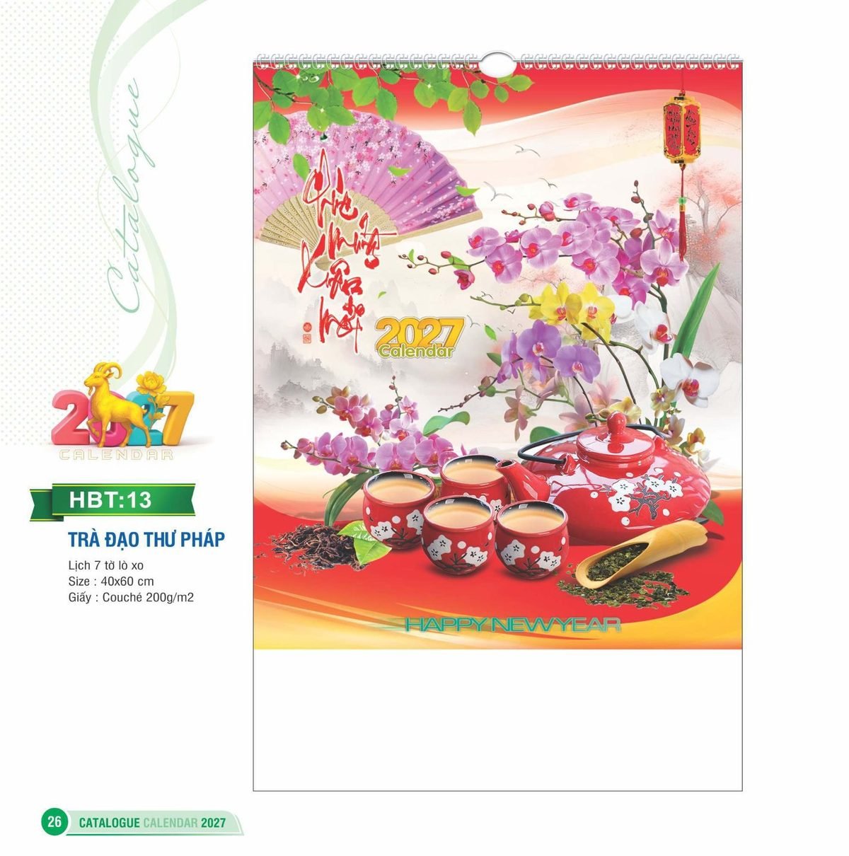 Lịch Treo Tường Lò Xo 2027 HBT Mẫu HBT13 (40 x 60cm) Quà Tặng Khuyến Mại Kích Cầu Cuối Năm Lịch Treo Tường Lò Xo 2027 HBT Mẫu HBT13 (40 x 60cm) Quà Tặng Khuyến Mại Kích Cầu Cuối Năm in logo doanh nghiệp quà tặng Tết tại Quà Tặng Khuyến Mại KM