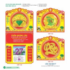 Lịch Treo Tường Lò Xo 2027 HBT Mẫu HBT152 (30 x 60cm) Quà Tặng Khuyến Mại Kích Cầu Cuối Năm in logo doanh nghiệp quà tặng Tết tại Quà Tặng Khuyến Mại KM