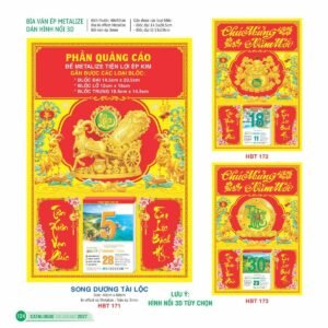 Lịch Bìa Treo 2027 HBT Mẫu HBT172 (15 x 19cm) Quà Tặng Khuyến Mại Kích Cầu Cuối Năm in logo doanh nghiệp quà tặng Tết tại Quà Tặng Khuyến Mại KM