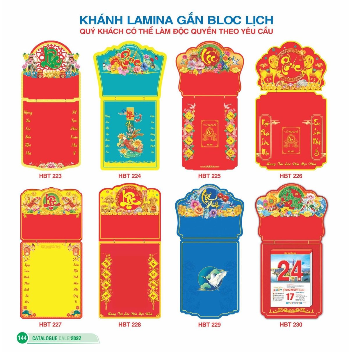 Lịch Bìa Treo 2027 HBT Mẫu HBT224 (40 x 62 cm) Quà Tặng Khuyến Mại Kích Cầu Cuối Năm Lịch Bìa Treo 2027 HBT Mẫu HBT224 (40 x 62 cm) Quà Tặng Khuyến Mại Kích Cầu Cuối Năm in logo doanh nghiệp quà tặng Tết tại Quà Tặng Khuyến Mại KM