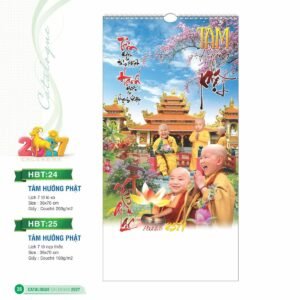 Lịch Treo Tường Lò Xo 2027 HBT Mẫu HBT24 (36 x 70cm) Quà Tặng Khuyến Mại Kích Cầu Cuối Năm in logo doanh nghiệp quà tặng Tết tại Quà Tặng Khuyến Mại KM
