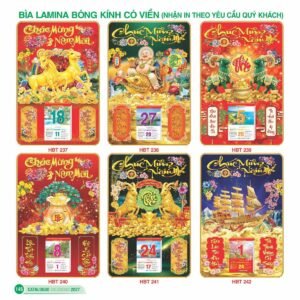 Lịch Bìa Treo 2027 HBT Mẫu HBT244 (29 x 41 cm) Quà Tặng Khuyến Mại Kích Cầu Cuối Năm in logo doanh nghiệp quà tặng Tết tại Quà Tặng Khuyến Mại KM