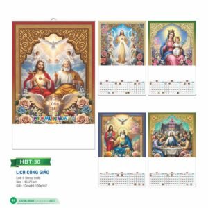 Lịch Treo Tường Nẹp Thiếc 2027 HBT Mẫu HBT31 (45 x 70cm) Quà Tặng Khuyến Mại Kích Cầu Cuối Năm in logo doanh nghiệp quà tặng Tết tại Quà Tặng Khuyến Mại KM