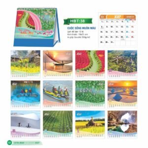 Lịch Để Bàn 2027 HBT Mẫu HBT39 (19 x 21cm) Quà Tặng Khuyến Mại Kích Cầu Cuối Năm in logo doanh nghiệp quà tặng Tết tại Quà Tặng Khuyến Mại KM