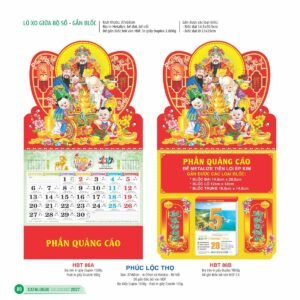 Lịch Treo Tường Lò Xo 2027 HBT Mẫu HBT86A (37 x 68cm) Quà Tặng Khuyến Mại Kích Cầu Cuối Năm in logo doanh nghiệp quà tặng Tết tại Quà Tặng Khuyến Mại KM