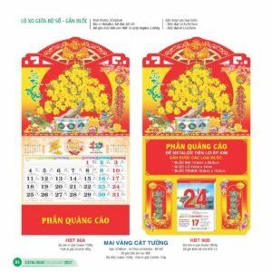 Lịch Treo Tường Lò Xo 2027 HBT Mẫu HBT91B (11  x  12 cm) Quà Tặng Khuyến Mại Kích Cầu Cuối Năm in logo doanh nghiệp quà tặng Tết tại Quà Tặng Khuyến Mại KM