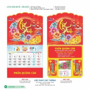 Lịch Treo Tường Lò Xo 2027 HBT Mẫu HBT95A (14  x  15 cm) Quà Tặng Khuyến Mại Kích Cầu Cuối Năm in logo doanh nghiệp quà tặng Tết tại Quà Tặng Khuyến Mại KM