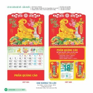 Lịch Treo Tường Lò Xo 2027 HBT Mẫu HBT99A (13 x 19cm) Quà Tặng Khuyến Mại Kích Cầu Cuối Năm in logo doanh nghiệp quà tặng Tết tại Quà Tặng Khuyến Mại KM