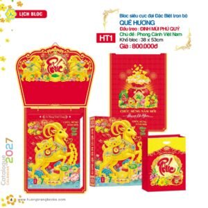 Lịch Bloc Siêu Cực Đại 2027 HT Mẫu HT1 (38 x 53cm) Quà Tặng Khuyến Mại Kích Cầu Cuối Năm in logo doanh nghiệp quà tặng Tết tại Quà Tặng Khuyến Mại KM
