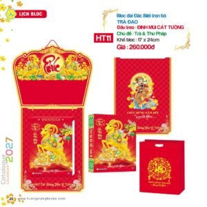 Lịch Bloc Đại Đặc Biệt 2027 HT Mẫu HT11 - Cát Tường Như Ý (17 x 24cm) Quà Tặng Khuyến Mại Kích Cầu Cuối Năm in logo doanh nghiệp quà tặng Tết tại Quà Tặng Khuyến Mại KM