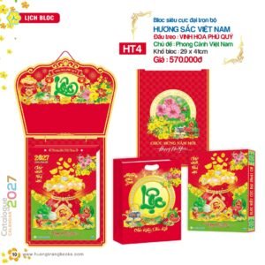 Lịch Bloc Siêu Cực Đại 2027 HT Mẫu HT4 - Hương Sắc Việt Nam (29 x 41cm) Quà Tặng Khuyến Mại Kích Cầu Cuối Năm in logo doanh nghiệp quà tặng Tết tại Quà Tặng Khuyến Mại KM