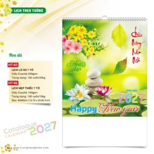Lịch Treo Tường 2027 HT Mẫu HT45 (40 x 60cm) Quà Tặng Khuyến Mại Kích Cầu Cuối Năm in logo doanh nghiệp quà tặng Tết tại Quà Tặng Khuyến Mại KM