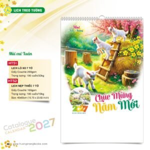 Lịch Treo Tường 2027 HT Mẫu HT51 (40 x 60cm) Quà Tặng Khuyến Mại Kích Cầu Cuối Năm in logo doanh nghiệp quà tặng Tết tại Quà Tặng Khuyến Mại KM