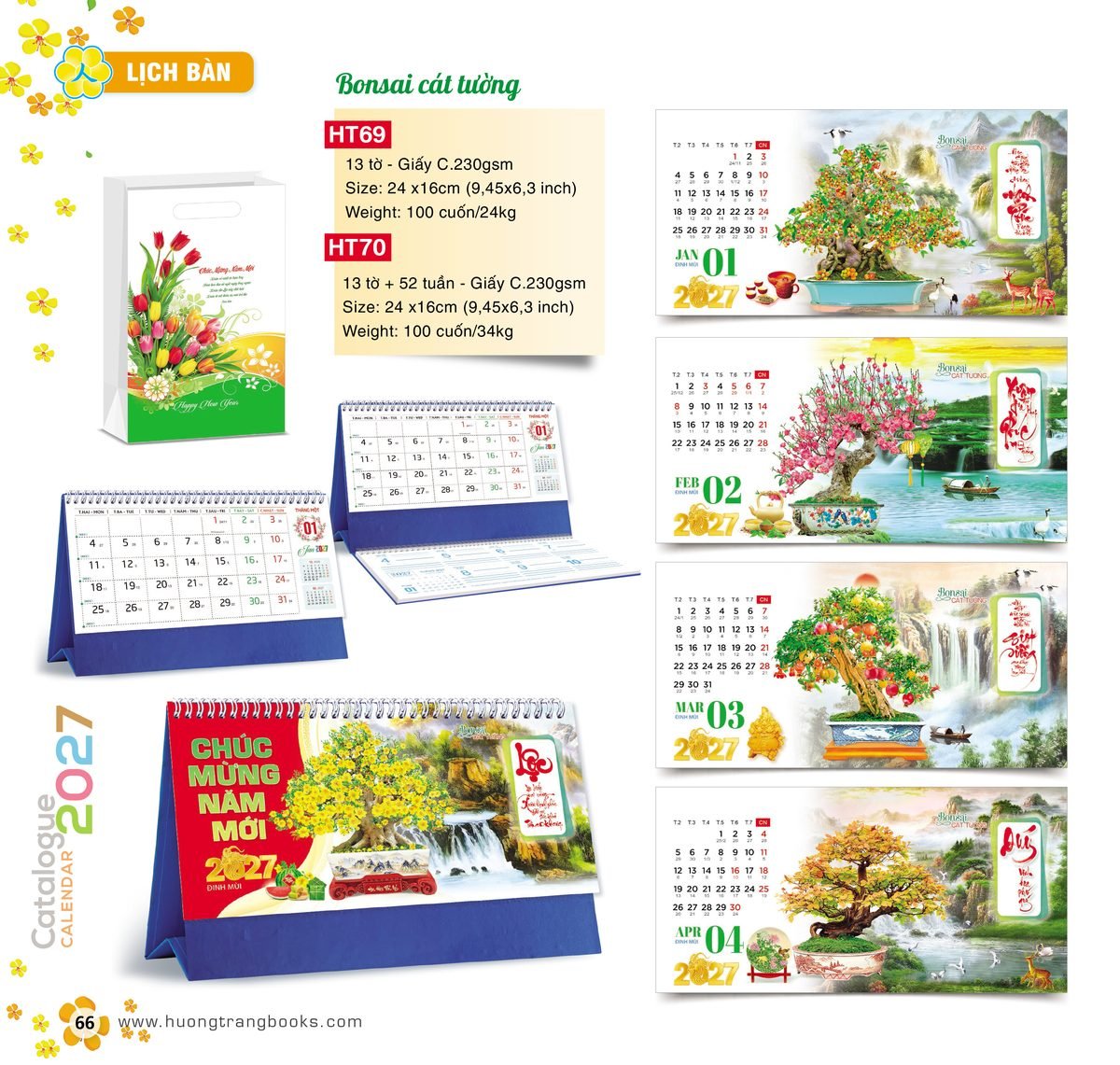 Lịch Để Bàn 2027 HT Mẫu HT69 (24 x 16cm) Quà Tặng Khuyến Mại Kích Cầu Cuối Năm Lịch Để Bàn 2027 HT Mẫu HT69 (24 x 16cm) Quà Tặng Khuyến Mại Kích Cầu Cuối Năm in logo doanh nghiệp quà tặng Tết tại Quà Tặng Khuyến Mại KM