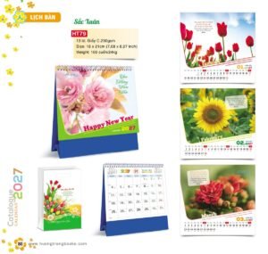 quà tết khuyến mãi 2027 Lịch Bàn Chữ M (Có Note 52 Tuần) 2027 HT Mẫu HT79 (18 x 21cm) Quà Tặng Khuyến Mại Kích Cầu Cuối Năm
