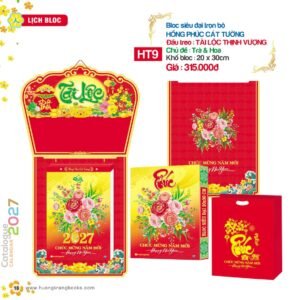 Lịch Bloc Siêu Đại 2027 HT Mẫu HT9 (20 x 30cm) Quà Tặng Khuyến Mại Kích Cầu Cuối Năm in logo doanh nghiệp quà tặng Tết tại Quà Tặng Khuyến Mại KM