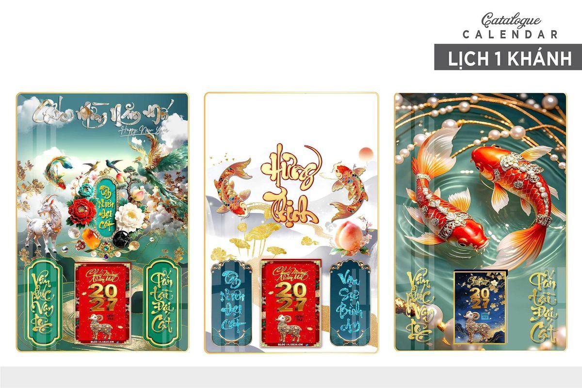 Lịch Gỗ Lamina Cao Cấp 40x60cm 2027 LM406_003 - Quà Tặng Khuyến Mại