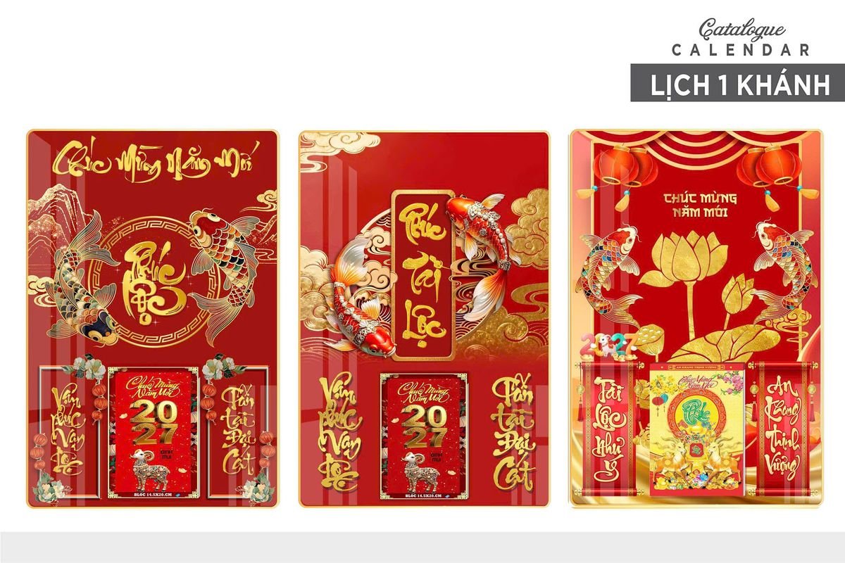 Lịch Gỗ Lamina Cao Cấp 40x60cm 2027 LM406_008 - Quà Tặng Khuyến Mại