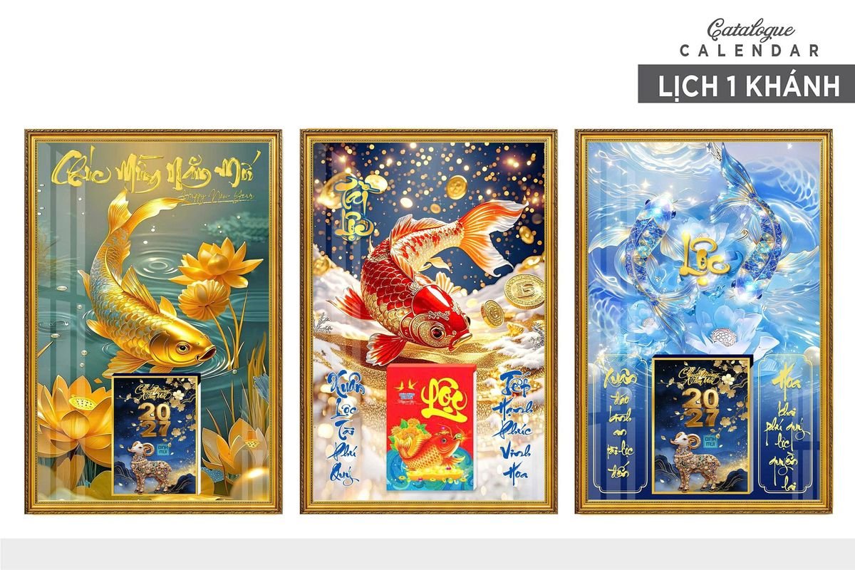 Lịch Gỗ Lamina Cao Cấp 40x60cm 2027 LM406_009 - Quà Tặng Khuyến Mại