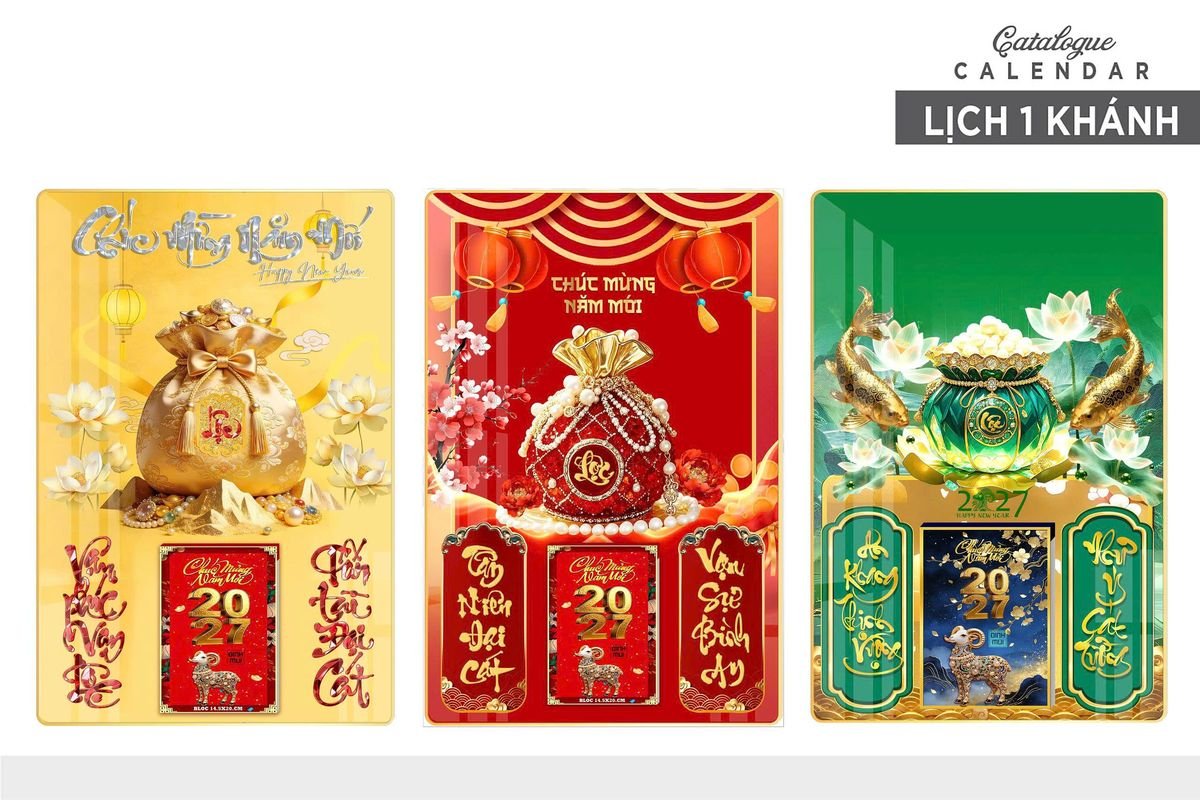 Lịch Gỗ Lamina Cao Cấp 40x60cm 2027 LM406_030 - Quà Tặng Khuyến Mại