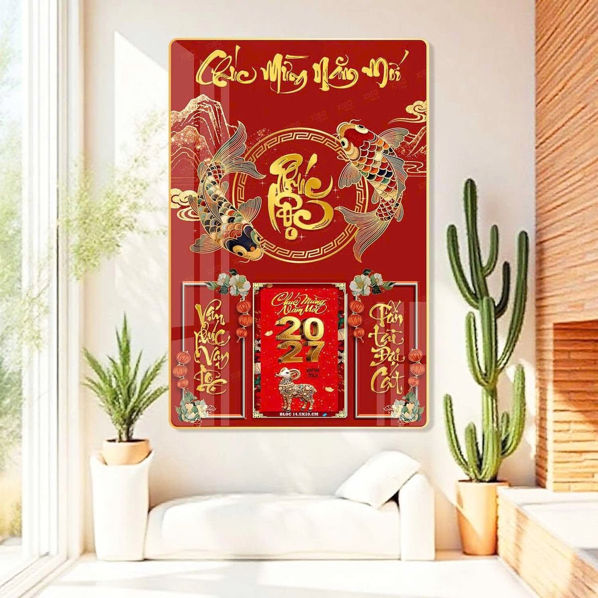 Lịch Gỗ Lamina Cao Cấp 40x60cm 2027 LM406_034 - Quà Tặng Khuyến Mại
