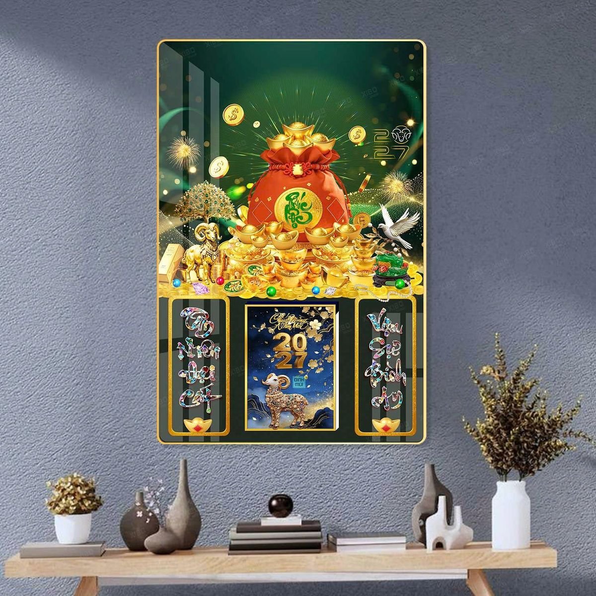 Lịch Gỗ Lamina Cao Cấp 40x60cm 2027 LM406_042 - Quà Tặng Khuyến Mại