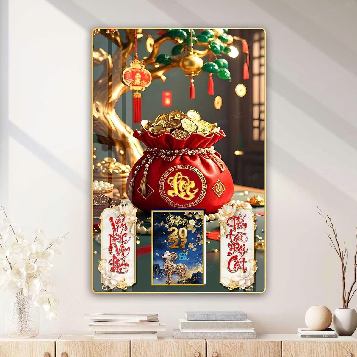 Lịch Gỗ Lamina Cao Cấp 40x60cm 2027 LM406_052 - Quà Tặng Khuyến Mại